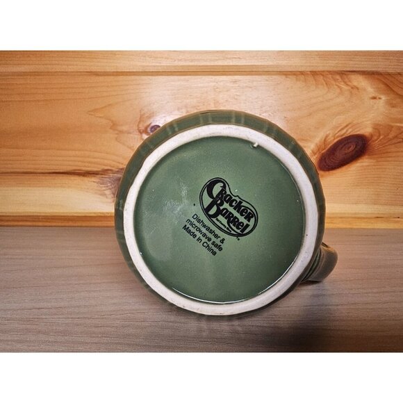 Cracker Barrel Green & Brown "Grandpa" Ceramic Coffee Mug Cup - Picture 11 of 13